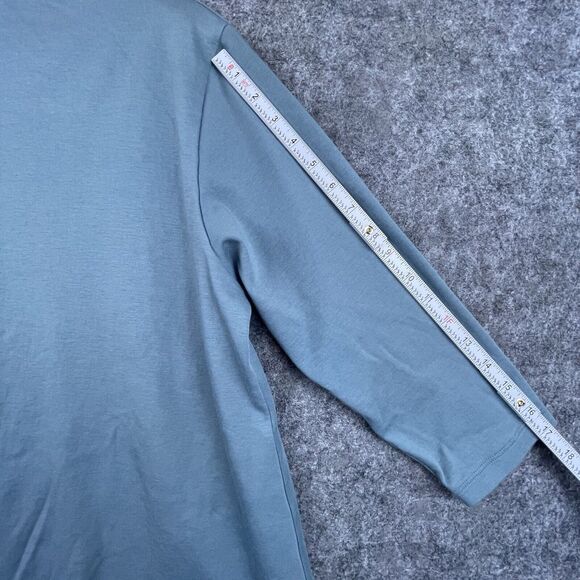 Iridium Dress Women Medium Blue Neutral Capsule Tunic Clean Lagenlook Minimalist - Picture 6 of 7